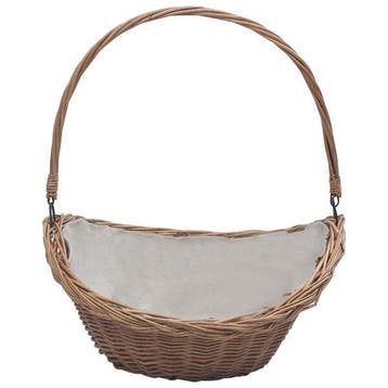Haardmand 57cm | Retour Deal | Sla nu je slag (houtmand), Huis en Inrichting, Verzenden, Zo goed als nieuw, Riet, Mand