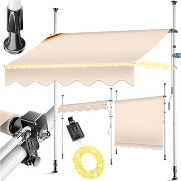 Klemluifel - Balkon luifel - Verticale luifel - 300 cm - LED, Jardin & Terrasse, Voiles d'ombrage, Verzenden