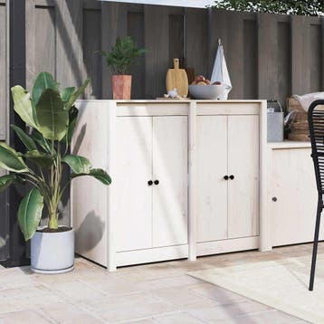 vidaXL Kastdeurtjes voor buitenkeuken MEPPEL  2 st 50x9x82, Verzenden, Nieuw