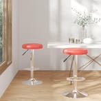 vidaXL Barstoelen 2 st kunstleer rood, Verzenden, Nieuw