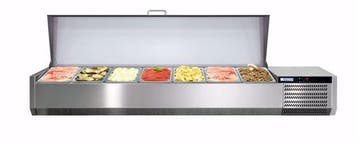 Opzetkoelvitrine | 6x 1/3 GN | 1450x395x260(h)mm Afinox, Verzenden, Nieuw in verpakking
