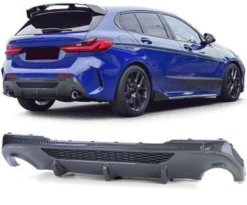 M-Pakket Performance Carbon Look Diffuser BMW F40 M135 B7080, Nieuw, Achter, BMW