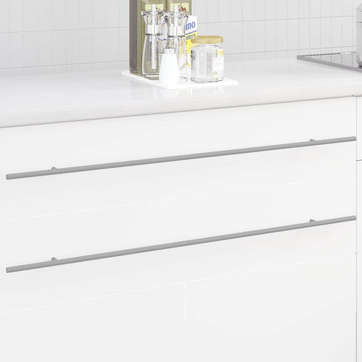 vidaXL Kast Handvat 12 pcs Zilver 900 mm Roestvrij staal, Doe-het-zelf en Bouw, Hang- en Sluitwerk, Nieuw, Verzenden