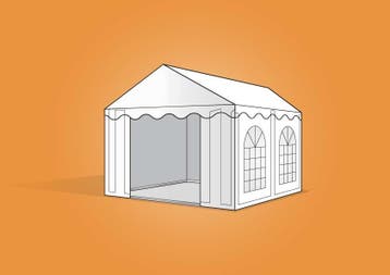 Ambisphere | tent 4x4m WIT Feesttent-Partytent, Nieuw, Partytent