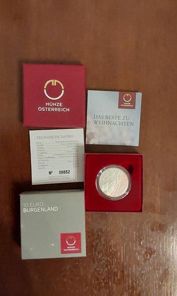 Oostenrijk. 10 Euro 2015 Burgenland Proof (Zonder