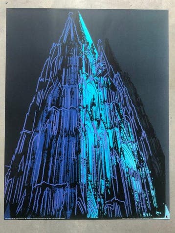 (after), Andy Warhol - Cologne Cathedral (Blue) - Offset