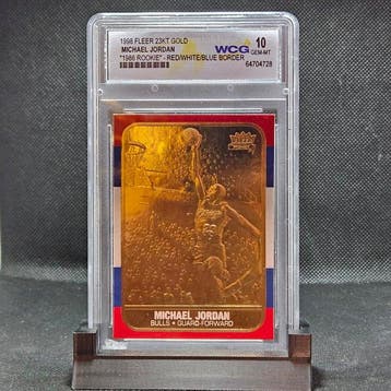 1998 Fleer Fleer 23KT Gold Michael Jordan Parallel card, Oro