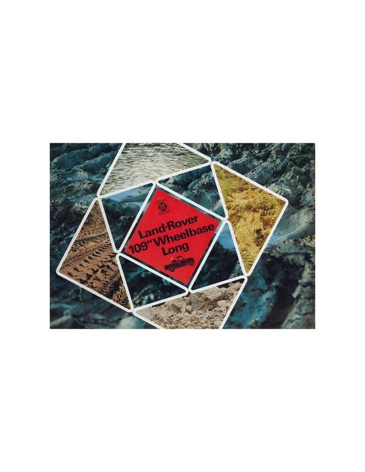 1974 LAND ROVER 109 WHEELBASE REGULAR BROCHURE ENGELS, Boeken, Auto's | Folders en Tijdschriften, Ophalen of Verzenden