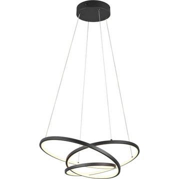 Metalen Dimbare Zwarte LED Hanglamp 34W - Trion Alvin, Aanpa, Huis en Inrichting, Verzenden, Nieuw