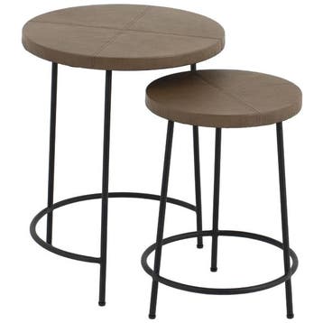Flamant Bijzettafel Ashtany, Set Van 2 - Nieuw in verpakking, Verzenden, Nieuw, Metaal of Aluminium, 45 tot 60 cm