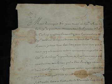 Louis XV - Lettre signée Louis - Brevet militaire, Régiment