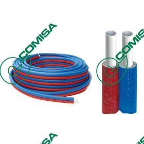 Gekoppelde iso- meerlagenbuis 16x2 mm 50 mtr rood/blauw, Doe-het-zelf en Bouw, Ophalen of Verzenden, Nieuw