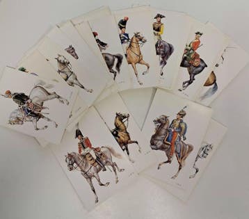 45 Ansichtkaarten van Edition Korsch (Militaire kledij), Verzenden