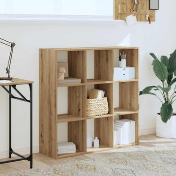 vidaXL Boekenkast 102x32x102 cm bewerkt hout artisanaal, Verzenden, Nieuw