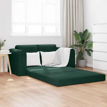 vidaXL Slaapbank / zetel 60cm Donkergroen Fluweel, Verzenden