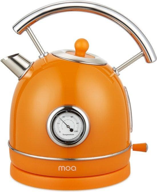 2dekans | MOA Waterkoker Retro - 1,8L - Retro - 2200W - RVS, Elektronische apparatuur, Waterkokers, Ophalen of Verzenden