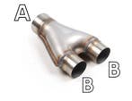 Y-Pipe, Exhaust, Steel, Slip-fit Inlet/Outlet, Auto-onderdelen, Ophalen of Verzenden, Nieuw