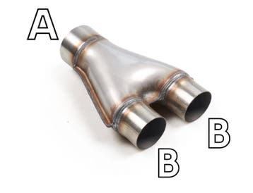 Y-Pipe, Exhaust, Steel, Slip-fit Inlet/Outlet, Auto-onderdelen, Ophalen of Verzenden, Nieuw