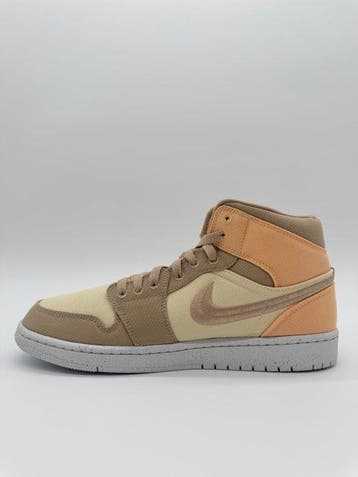 Nike - Jordan 1 Mid SE Canvas Khaki (Womens) - Sneakers -