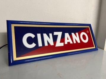 Reclamebord met achtergrondverlichting - Cinzano - jaren