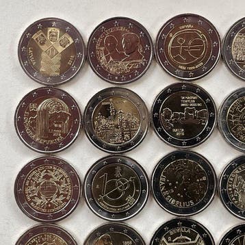 Europa. 2 Euro Various Years (25 munten) (Zonder