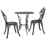 vidaXL 3-delige Bistroset gietaluminium, Tuin en Terras, Verzenden, Nieuw