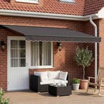 vidaXL Elektrisch Uitschuifbare Zonneluifel Antraciet en, Tuin en Terras, Zonneschermen, Verzenden, Nieuw