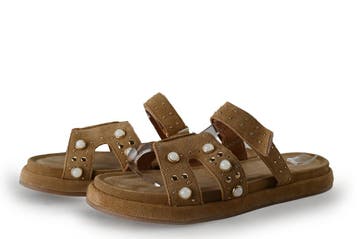 Manfield Muiltjes in maat 41 Cognac, Overige kleuren, Verzenden, Zo goed als nieuw, Manfield