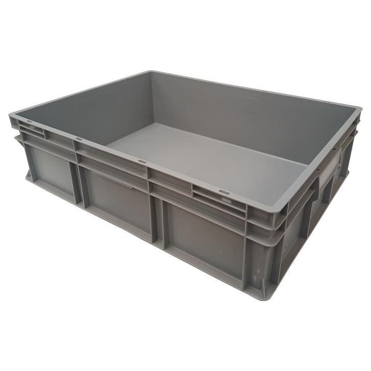 Stapelbak 800x600x220 mm euronorm gesloten bodem grijs, Zakelijke goederen, Horeca | Overige, Ophalen of Verzenden