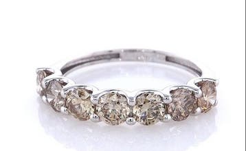 Zonder minimumprijs - Ring - 14 karaat Witgoud - 1.56ct. tw., Nieuw