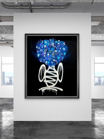Nuno Barbedo (1983) - Flowers of love (XL Size Painting), Antiek en Kunst