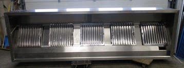 RVS Afzuigkap met 5 filters, B320 x D100 x H50cm, boxmodel,