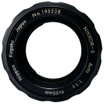 Nikon NIKKOR-S Auto 55mm F1.2 Nippon Kogaku Prime lens
