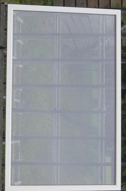pvc raam, chassis , venster 145 x 228 wit / zwart ral 9005, Doe-het-zelf en Bouw, Raamkozijnen en Schuifdeuren, Inclusief glas
