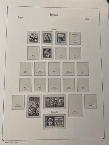 Italie - 3 albums doccasion avec des feuillets pour timbres