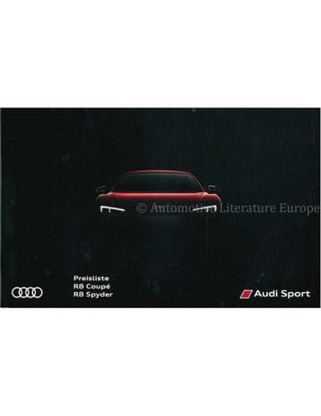 2016 AUDI R8 V10 COUPE | SPYDER HARDCOVER BROCHURE DUITS, Ophalen of Verzenden, Nieuw