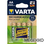 1x4 Varta RECHARGE ACCU Recycled 2100 mAH AA Mignon NiMH, Verzenden, Nieuw