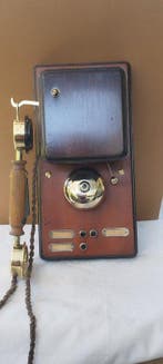 Analoge telefoon - Ingebouwde deurbel - Eik - Muurtelefoon