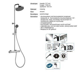 Douchepaneel Innocenzo, Doe-het-zelf en Bouw, Sanitair, Nieuw, Kraan