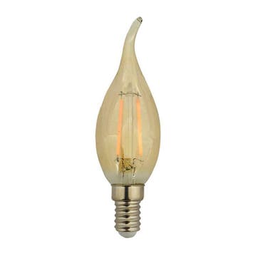 LED Amber kaarslamp tip 1,8W | E14 | 2200K - Extra warm -, Verzenden, Nieuw, E14 (klein)