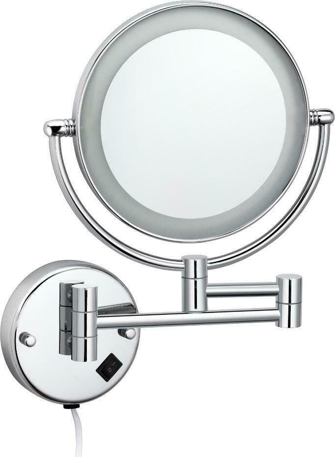 Steiner wand cosmeticaspiegel incl. LED verlichting chroom, Maison & Meubles, Accessoires pour la Maison | Miroirs, Enlèvement ou Envoi