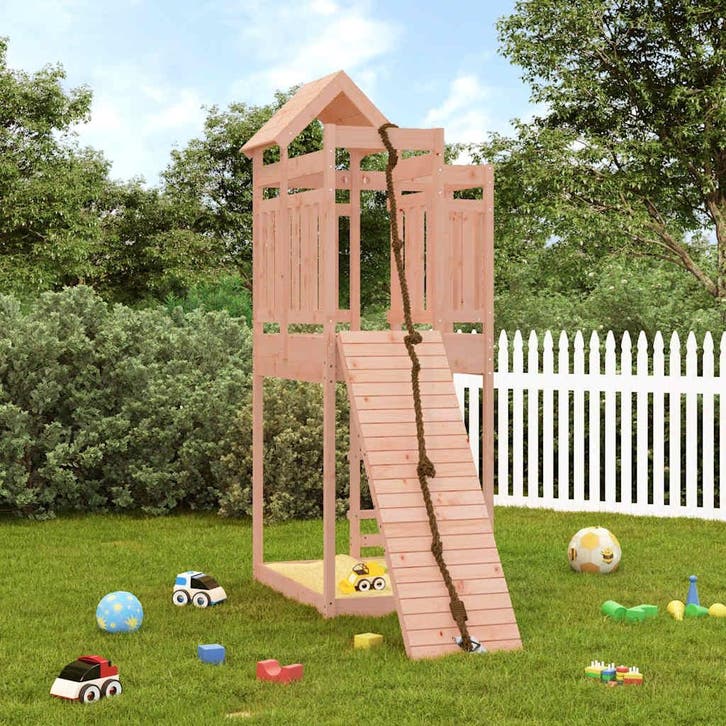 vidaXL Speelhuis met klimwand massief douglashout, Enfants & Bébés, Jouets | Extérieur | Aires de jeux, Envoi