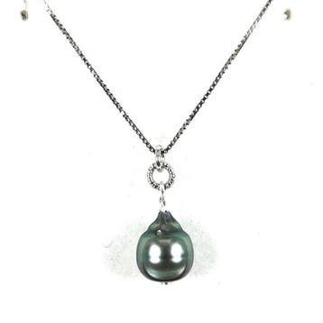 Sans prix de réserve - Collier Argent Perle - Tahiti DR Ø