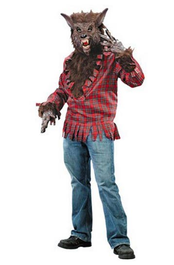 KIMU® Kostuum Weerwolf Boze Wolf Pak Halloween Wolvenpak Mas, Ophalen of Verzenden, Nieuw