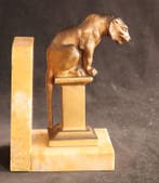 Paar bronzen Art Deco - Serre-livres (2) - Bronze, Marbre