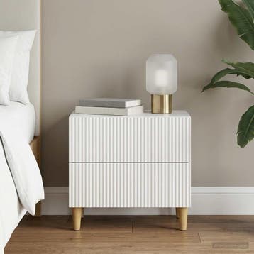 vidaXL Nachtkastje met lade Wit 62 x 34,5 x 48 cm Bewerkt, Verzenden