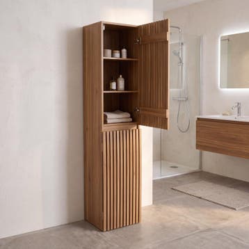 Colonne de salle de bain design en bois - 35 x 33 x 160 cm, Verzenden, Neuf