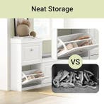2dekans | SoBuy FSR78-W Schoenenkast Met 2 Kleppen, Ophalen of Verzenden, Nieuw