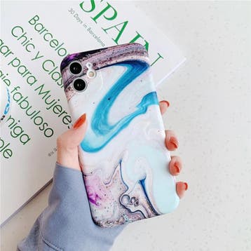 iPhone 11 Pro Max Hoesje Marmer Textuur - Shockproof Glossy, Verzenden, Nieuw