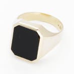 Ring - 14 karaat Geel goud - Onyx